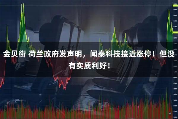 金贝街 荷兰政府发声明，闻泰科技接近涨停！但没有实质利好！