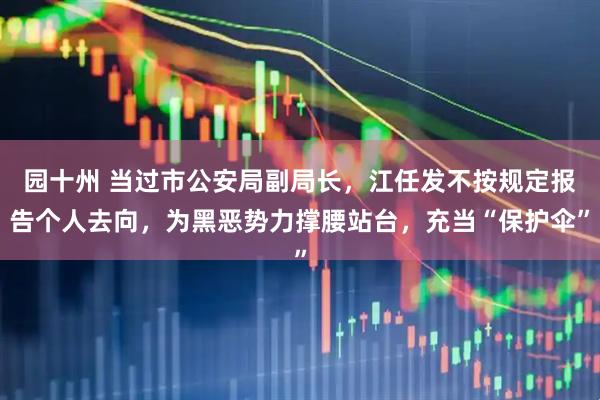 园十州 当过市公安局副局长，江任发不按规定报告个人去向，为黑恶势力撑腰站台，充当“保护伞”